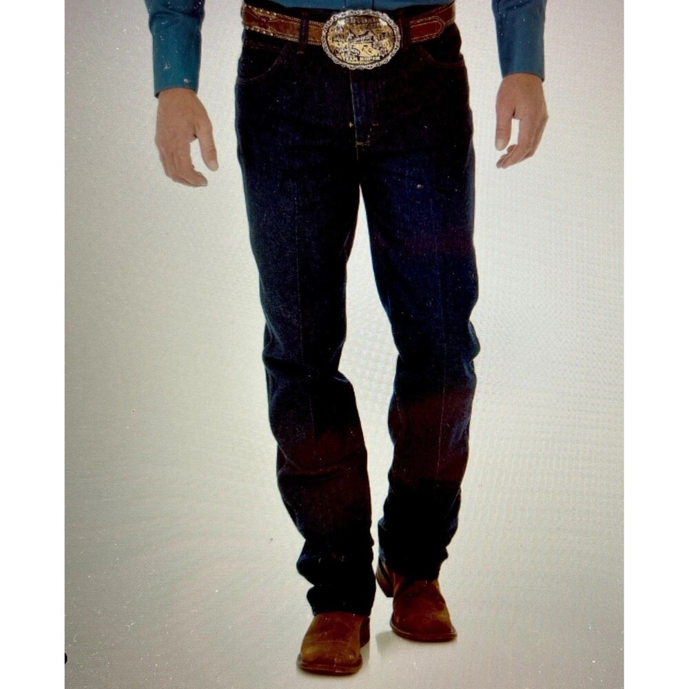 Wrangler Men’s Jeans 33x29 Slim Fit Straight Leg Denim Cowboy Rodeo Western Blue